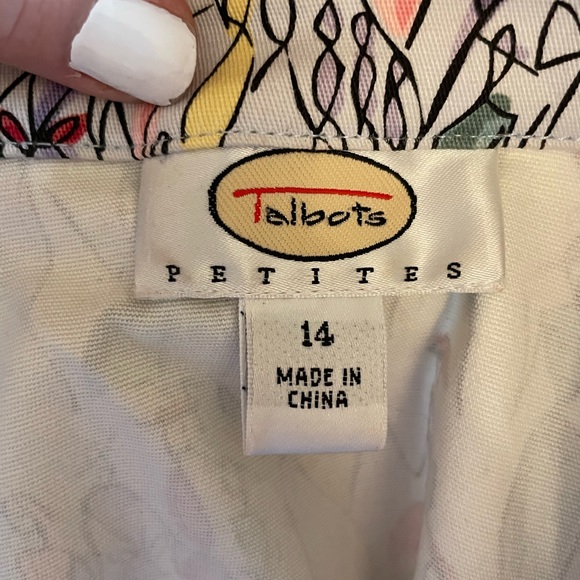 Talbots fashion print button-up Dress - Picture 5 of 5